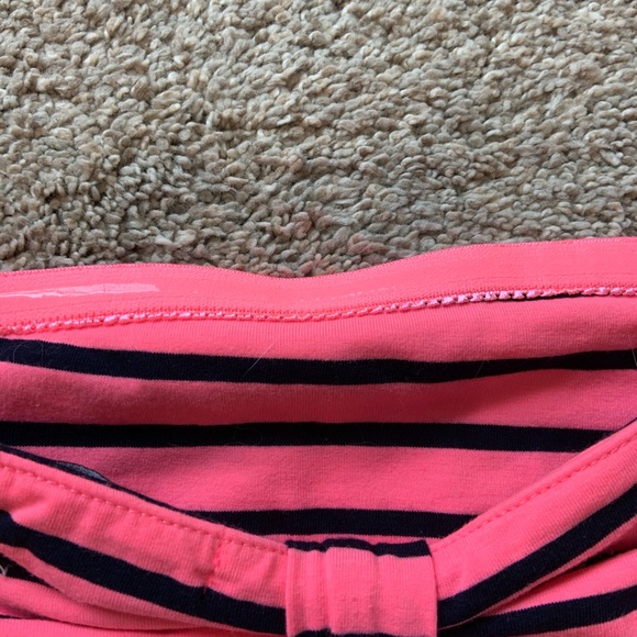 Pink and Navy Striped Strapless Sundress - Picture 4 of 5
